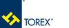 เครื่องหมายการค้า TOREX เป็นตัวแทนของอุปกรณ์ลำเลียงวัสดุที่มีลักษณะเป็นผงหรือเป็นเม็ด